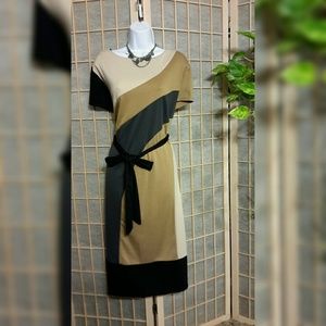 AA STUDIO WEAR TO WORK DRESS NWOT COLOR BLOCK